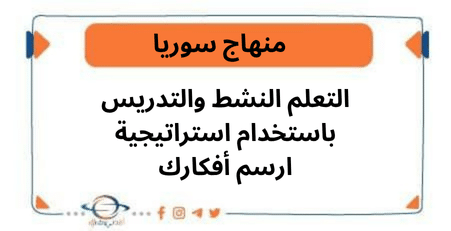 التعلم النشط والتدريس باستخدام استراتيجية ارسم أفكارك