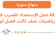 ورقة عمل الإستعداد للضرب في الرياضيات صف ثالث فصل أول