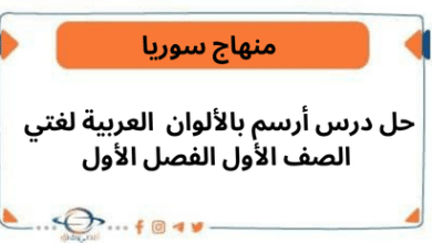 حل درس أرسم بالألوان العربية لغتي الصف الأول الفصل الأول