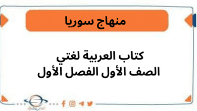 كتاب العربية لغتي للصف الأول الأساسي الفصل الأول 2025