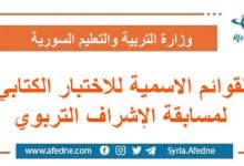 القوائم الاسمية للاختبار الكتابي لمسابقة الإشراف التربوي