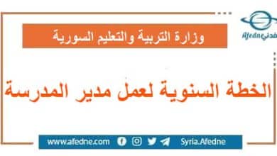 الخطة السنوية لعمل مدير المدرسة | منصة أفدني التعليمية الخطة السنوية لعمل مدير المدرسة